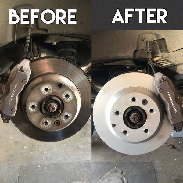 Brake Pads And Rotors Before And After Service