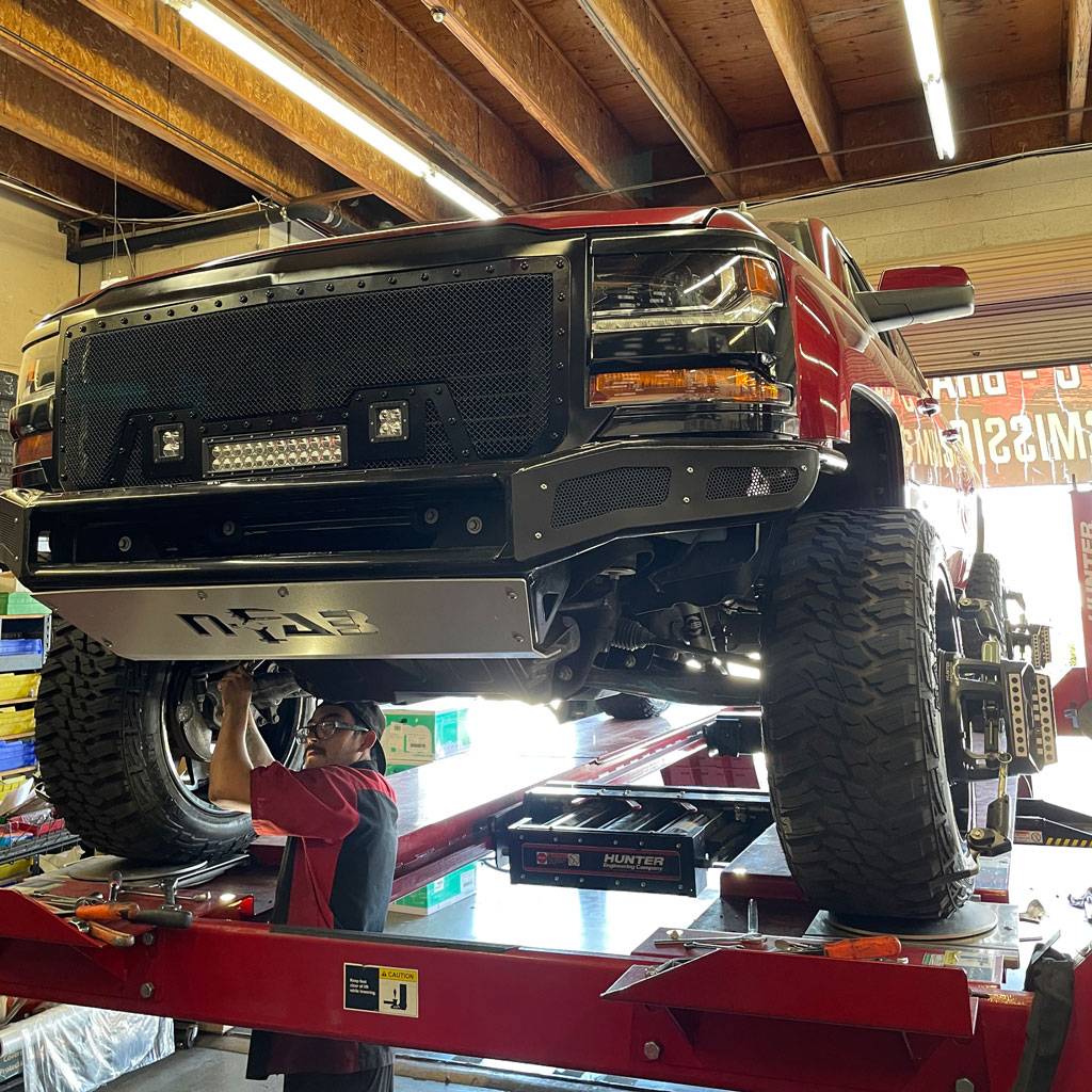 Wheel Alignment Lifted Chevy